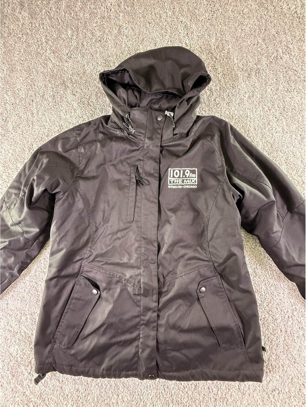 North End Women’s XL Black Jacket Radio 101.9 Chicago WTMX Heavyweight